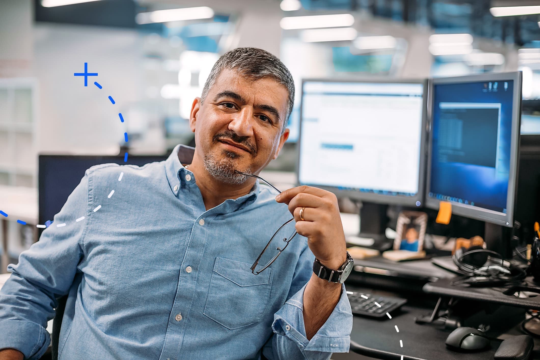 Person on couch with headphones watching video with tablet computer